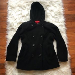 Anne Klein Hooded Pea Coat